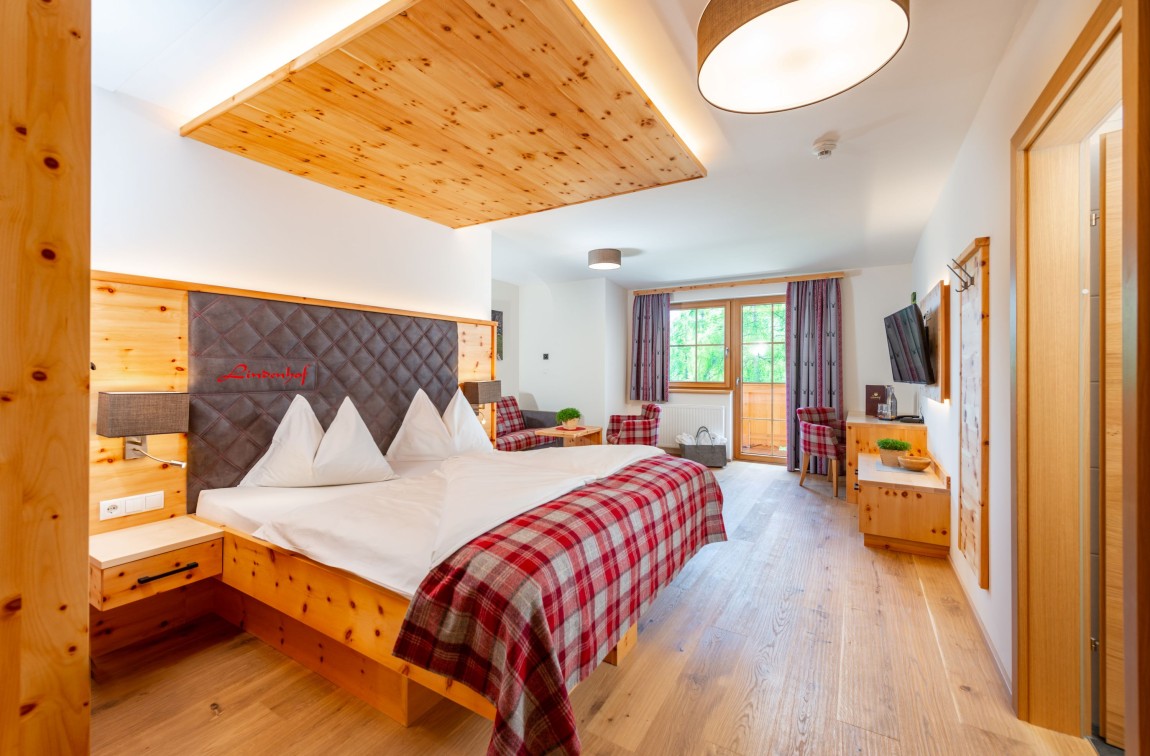 Bedroom in the Zirben Suite